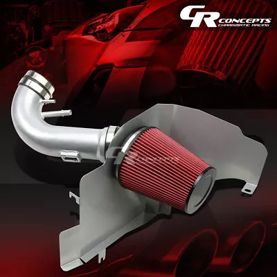 For 11-14 Mustang V8 Silver Cold Air Intake T6061 Piping+heat Shield Kit System • $55.22
