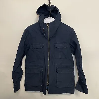 $44.99 • Buy Gant Rugger Bonded Poplin Cotton Hooded Rain Jacket, Navy Size M