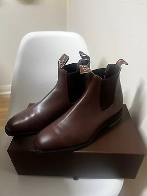 RM Williams Comfort Craftsman Australian Made Boots Chestnut Size 10G • $450