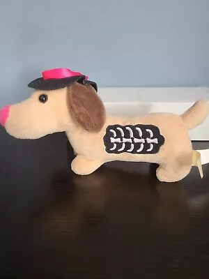 Halloween Dachshund Dog Plush With Witch Hat & X-Ray Bones Stuffed Animal  • $3.99