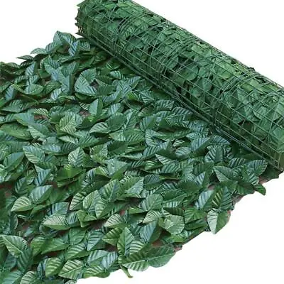 3m Artificial Hedge Fake Ivy Leaf Garden Fence Privacy Screening Roll Wall Panel • £13.98