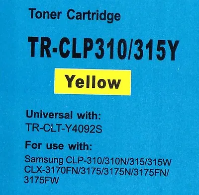 Clp-310 Yellow Toner Compatible For Samsung Clp-310nclp-315clx3170fnclx3175 • £22.20