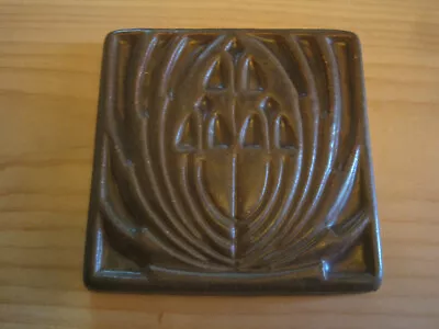 Motawi Tileworks Art Tile 6  X 5-1/2   Arts And Crafts Matte Brown Wall Hanging • $100