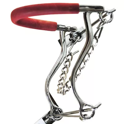 63AI 8-1/2  Hilason Rubber Covered Chain Noseband Hackamore Mechanical Curb • $42.99