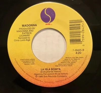 Madonna - La Isla Bonita / Open Your Heart - 1986 7  45RPM FREE COMBINE SHIPPING • $5.99