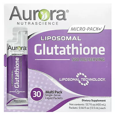 Micro-Pack+ Liposomal Glutathione 500 Mg 30 Single-Serve Liquid Packets 0.46 • $44.99