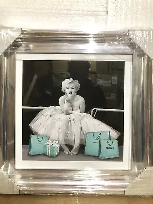 Marilyn Monroe Picture Fashion Liquid Art 3D Glitter Art Mirror Frame 55x55 Cm • £69.99