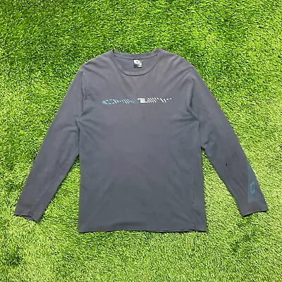 Vintage Oakley Software Faded Distressed Navy Long Sleeve T-Shirt Mens Large Y2K • $39.99