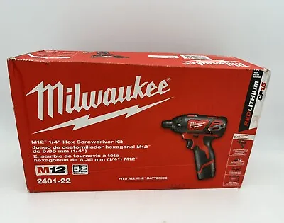 Milwaukee 2401-22 M12 12V 1/4-Inch Hex Screwdriver Kit • $105