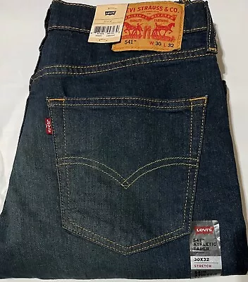 Nwt Men's Levi’s Flex 541 0017 Athletic Taper Stretch Blue Jeans Pant Denim • $24.95