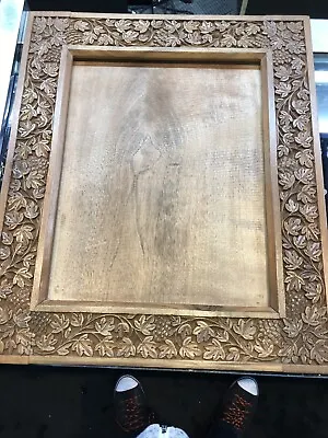 Vintage Hand Carved Wood Ornate Grapes/vines Picture Frame Mirror Frame Artwork • $175