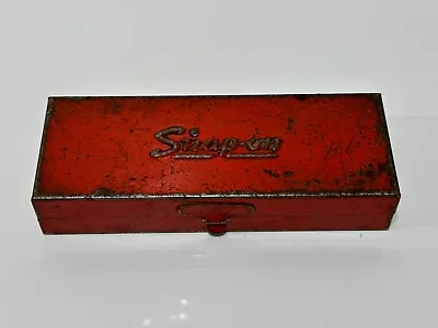 Snap-On Tools USA KRA-223A Small Red Metal Storage Tool Case Box - Vintage • $44.99