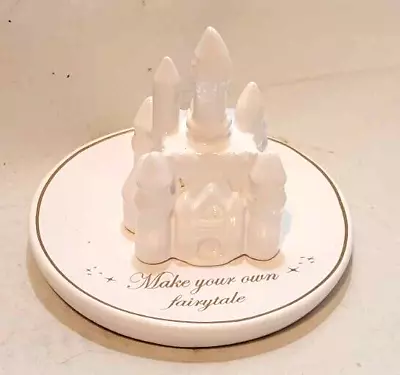 Disney Princess Castle Trinket Dish White Gold Make Your Own FairyTale Ring Tree • £12.95