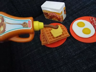 Vintage Fisher Price Fun With Food Breakfast Waffles Eggs Bacon Pouring Syrup • $39.90