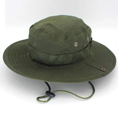 UPF 50+ Sun Hat Bucket Cargo Safari Bush Boonie Summer Fishing Hat Mens Woman's • £6.58