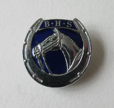 Vintage British Horse Society - BHS - Enamel Badge • £1.99