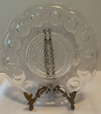 £21.24 • Buy MCM Manhattan Line Bartlett Collins Anchor Hocking Dinner/Cake Plate Clear 11 