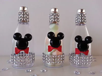 12 Mickey Mouse Fillable Champagne Bottles Baby Shower Favors Prizes Game Decor • $19.99