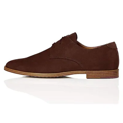 Find Mens Suede Shoes  Angus Micro Derbys Classic Chocolate Brown Suede Lace Up • £19.99