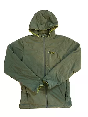 Outdoor Research Jacket Mens Large Green Winter Ferrosi Hoodie Hooded Coat Zip • $65