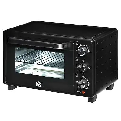 HOMCOM Mini Oven 21L Countertop Electric Grill W/ Adjustable Temp Timer 1400W • £52.94