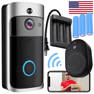 Smart WiFi Video Doorbell Wireless Door Bell Phone Ring Intercom Security Camera • $39.98