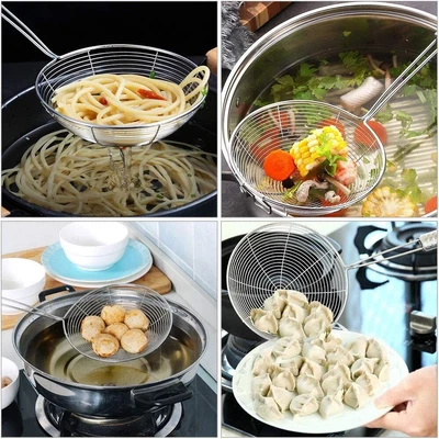£7.49 • Buy Stainless Steel Mesh Strainer Ladle  Spider Skimmer Frying Spoons Kitchen 29.5cm