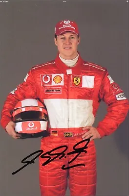 Michael Schumacher Signed 2002 Ferrari Card (195x130mm) COA. • $174.30