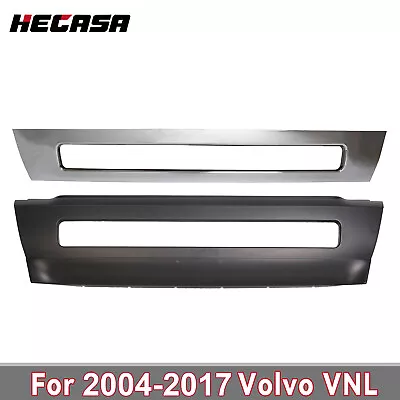 HECASA For 04-17 Volvo VNL Truck Black Bumper Center Cover Chrome Trim 20470446 • $68.99