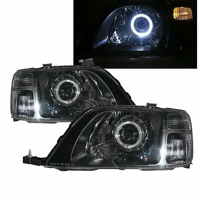 CR-V RD1-RD3 MK1 1996-2001 Guide LED Angel-Eye Headlight Black For HONDA LHD • $536.34