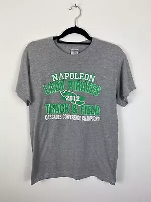 Napoleon Lady Pirates Track & Field Grey T-shirt 2012 Champions Size S UK • £7.99