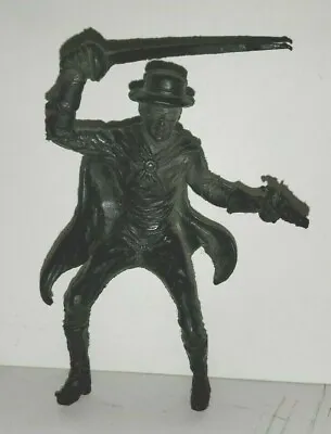 Vintage Walt Disney Productions Zorro Black Marx? 5  Tall Plastic Figure 1950's • $31.99