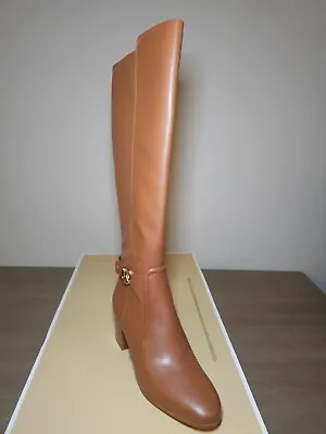 Michael Kors Women’s Size 6.5M Carmen Faux Leather Riding Boot Luggage • $90