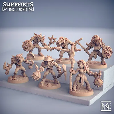 $61.50 • Buy GOBLIN Kobold Lot Of 6 Warrior SOLDIERS Clan Dungeons And DRAGONS, RPG, Fantasy