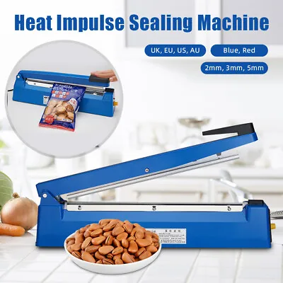 Food Sealer Packaging Machine Impulse Heat Poly Bag Heat Sealing Pressure Manual • £24.69