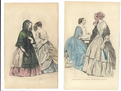 5 Ladies Cabinet Of Fashion   Victorian Fashion Plates   Late 1840's • £10.99