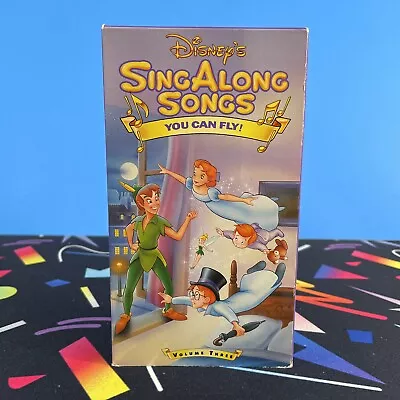 Disney Sing Along Songs Peter Pan You Can Fly VHS 1993 Volume Three 3 Kids • $4.99