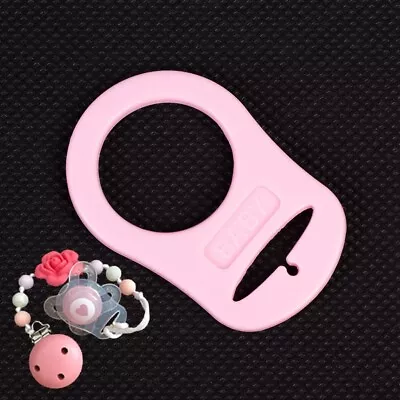 10Pcs Pink Silicone Nuk Button MAM Ring Dummy / Pacifier Holder Clips Adapter • $7.97