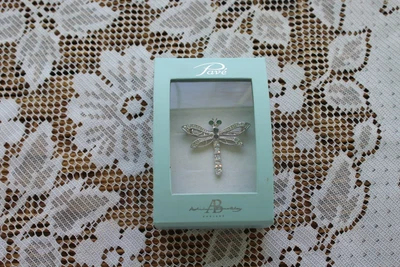 £9.99 • Buy Adrian Buckley Jewellery Pave Collection Dragonfly Blue And Clear Crystal Brooch