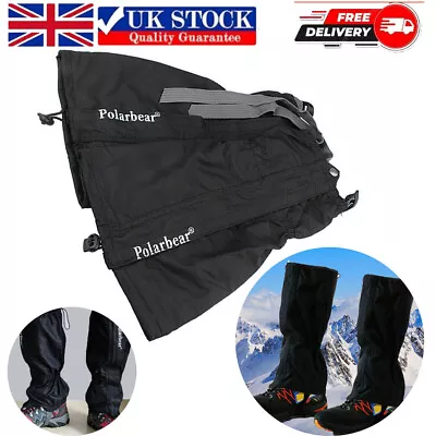 2x Waterproof Fishing Walking Legging Boot Gaiters Trouser Protector Cover Wrap • £6.98