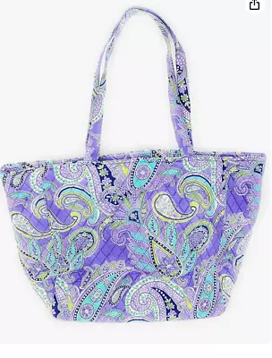 Vera Bradley Grand Tote 2.0 Lavender Paisley Quilted Cotton Handbag Quilted NWT • $49