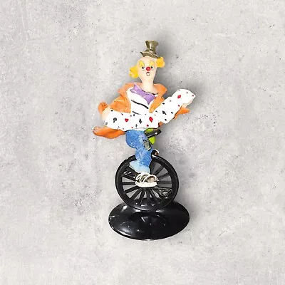 K's Collection Clown With Cards On Unicycle Multi-color Figurine 5.75  Tall • $17