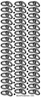 48 Silver Joined Wedding Rings & Dots Peel Off Stickers Card Making Invitations • £1.15