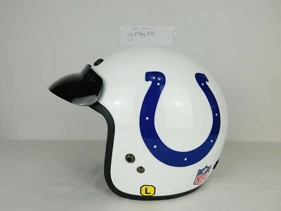 $100 • Buy Brogies Bikewear NFL Indianapolis Colts Motorcycle Three Quarter Helmet