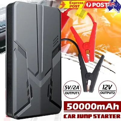 $51.99 • Buy 50000mAh 12V Car Jump Starter Booster Pack Portable Battery Charger Power Bank