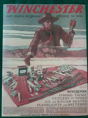 Winchester Advertising Poster Firearms Winchester Hardware Western Artwork  • $7.50