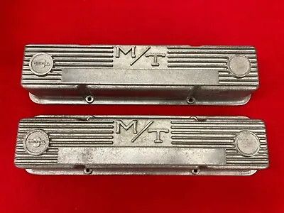 Mickey Thompson Small Block Chevy Bowtie Logo Valve Covers 3276000 M/T SBC 59-67 • $209.99