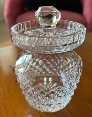 Vintage Waterford Cut Crystal Alana Preserve/ Jam/ Mustard Jar Made In Ireland • $18.99