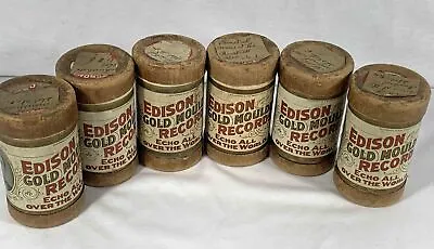 RARE Set Of 6 Minstrel Show Series Edison Cylinder Records W Original Storage • $225