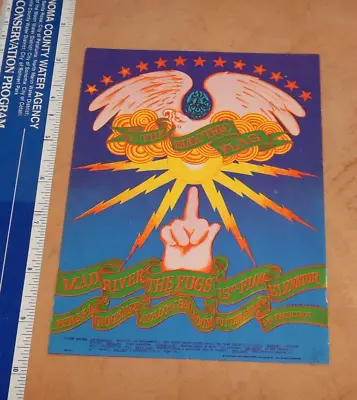 1968 Electric Flag Family Dog Avalon Concert Postcard Fd-104 Victor Moscoso Art • $14.99